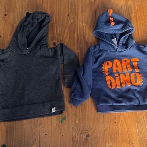 Carter's Dino‎ Hoodie Set - Charcoal and Navy